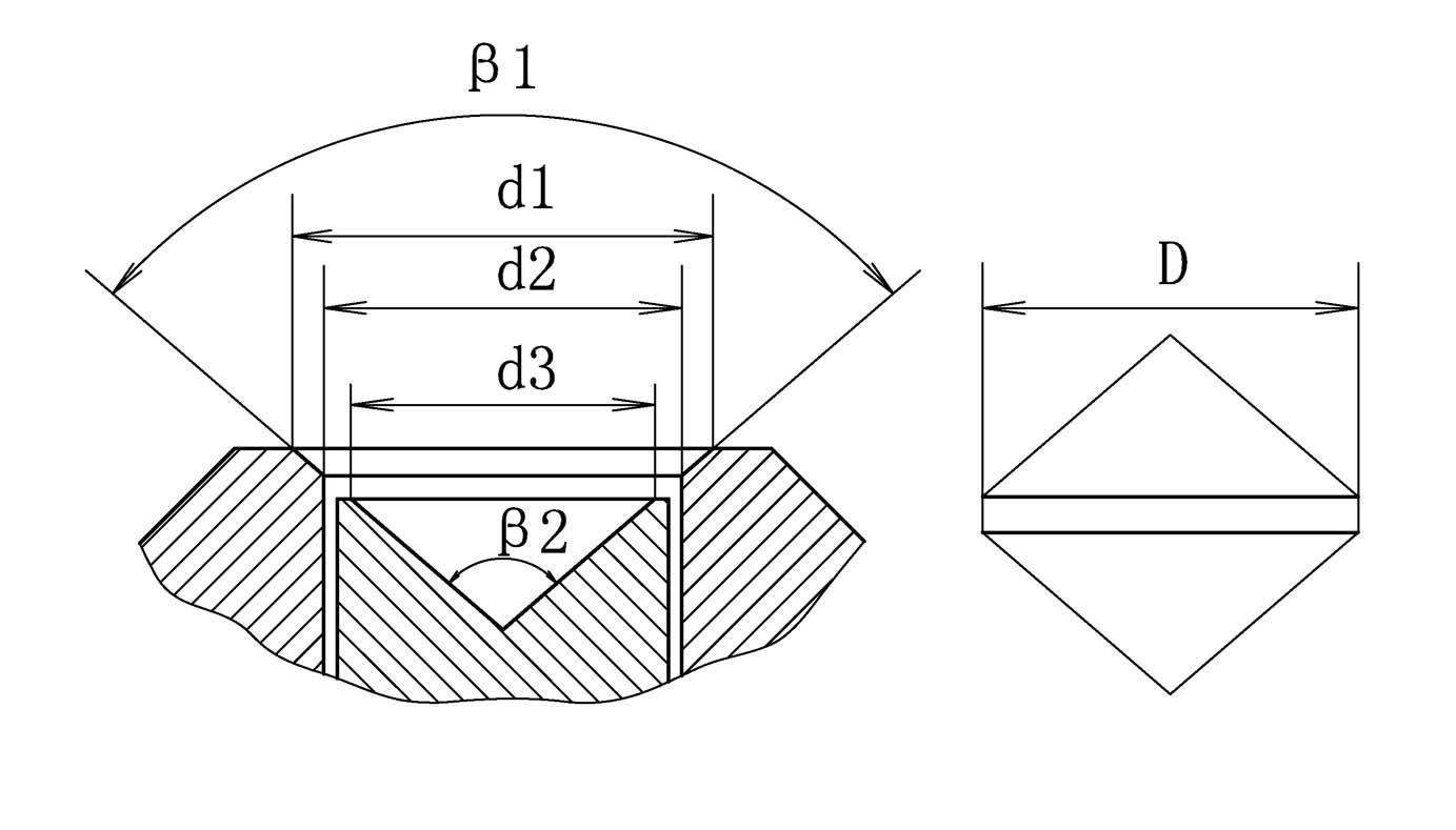 Equipment for fixing orientation of diamond blank with two conical ends