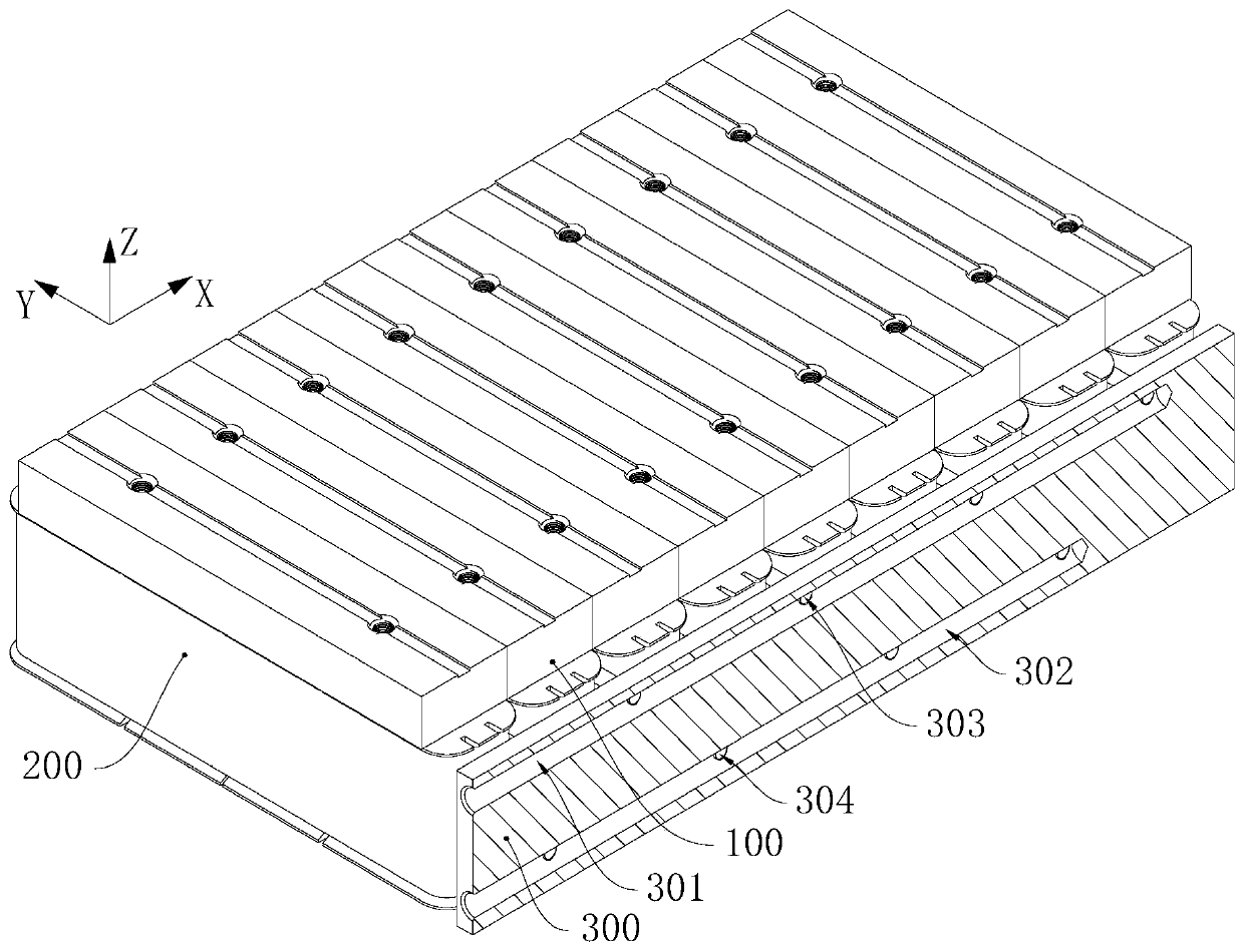 Rotor splicing block assembly, linear motor rotor, linear motor, machine tool and production method of linear motor rotor