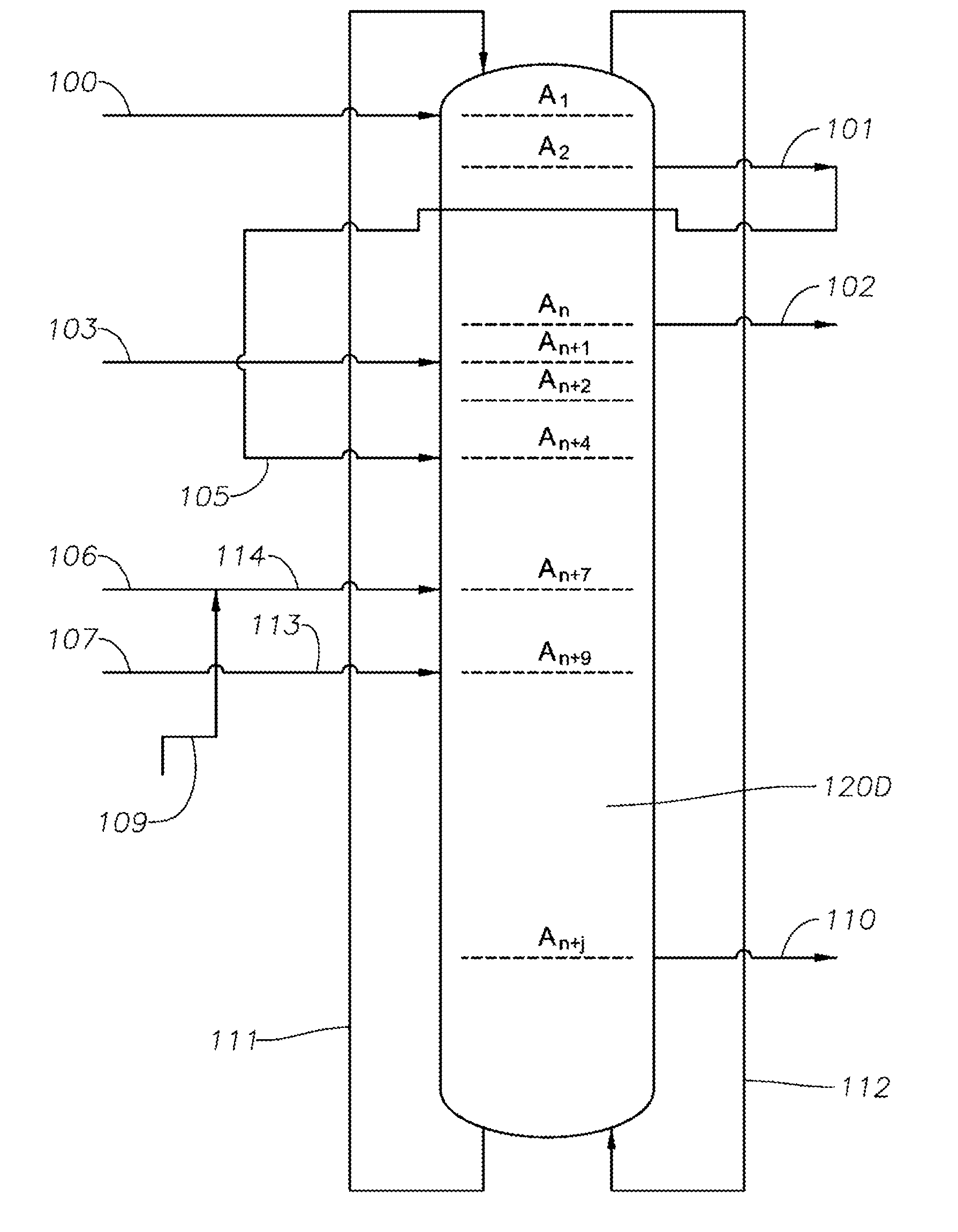 Reduction in Flushing Volume in an Adsorptive Separation System