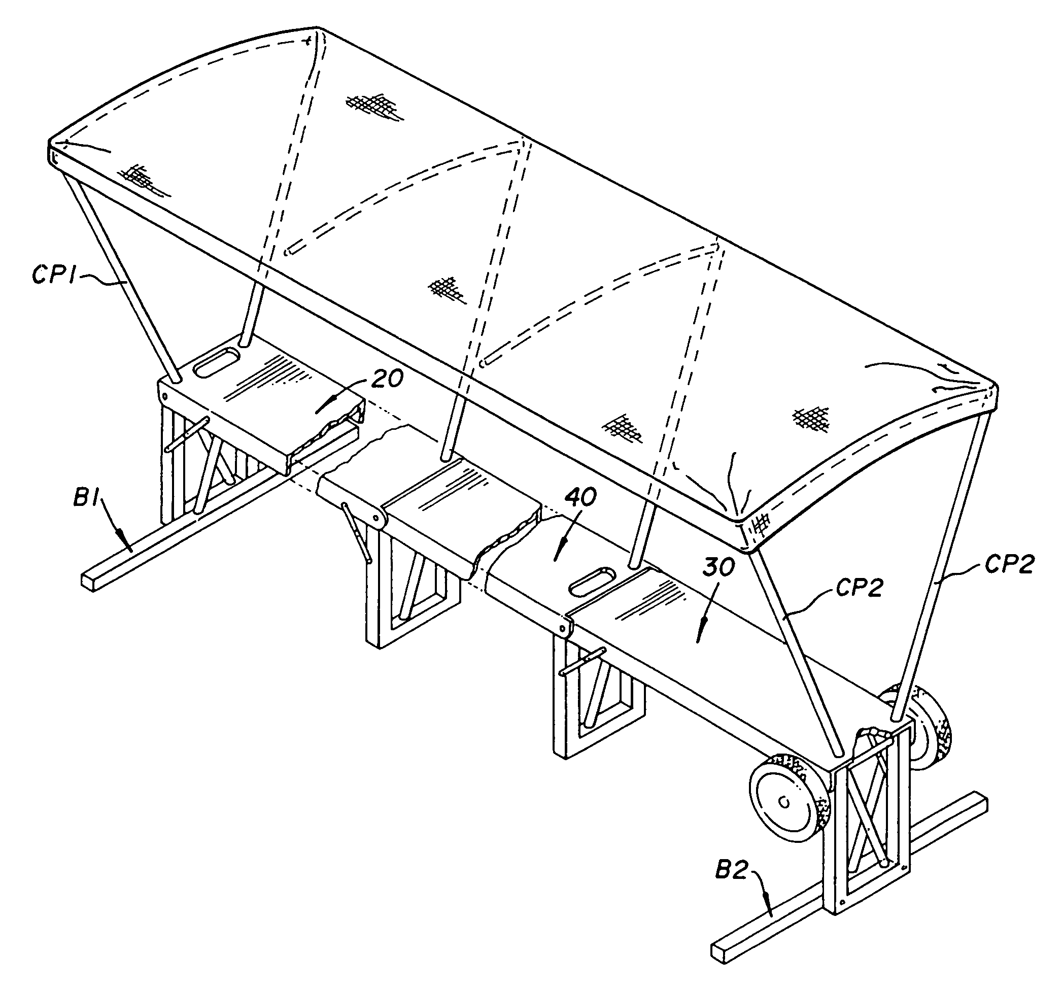 Folding platform structure