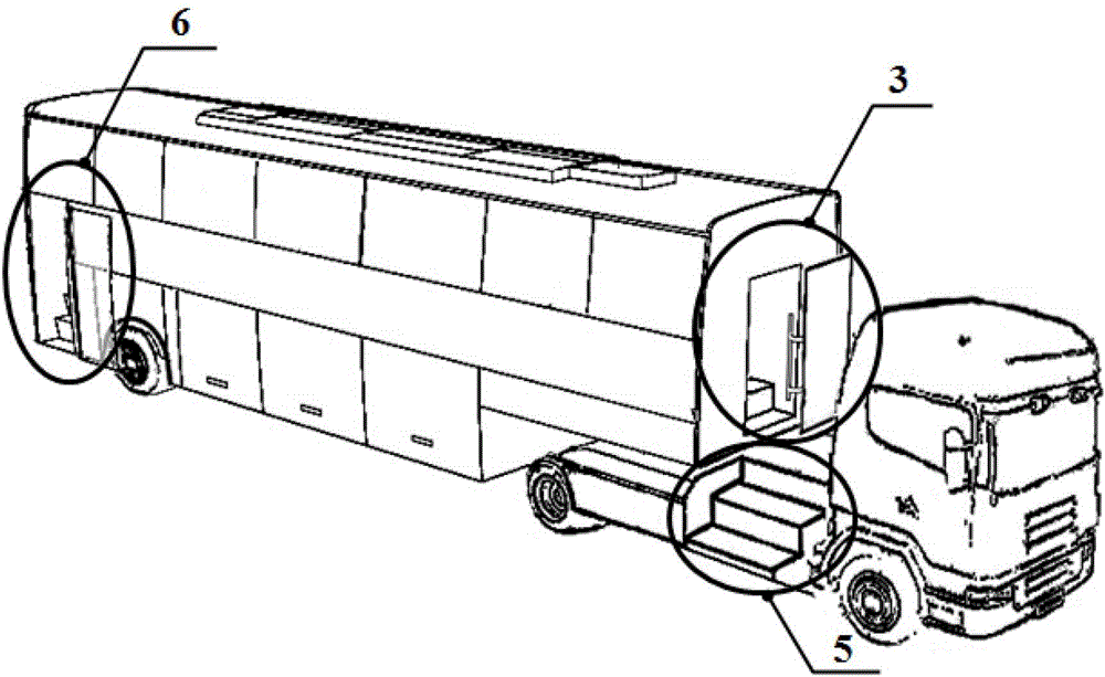 A semi-trailer full load road bus body structure