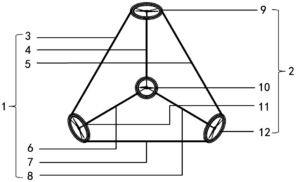 An unmanned aerial vehicle with regular tetrahedron dynamic structure layout