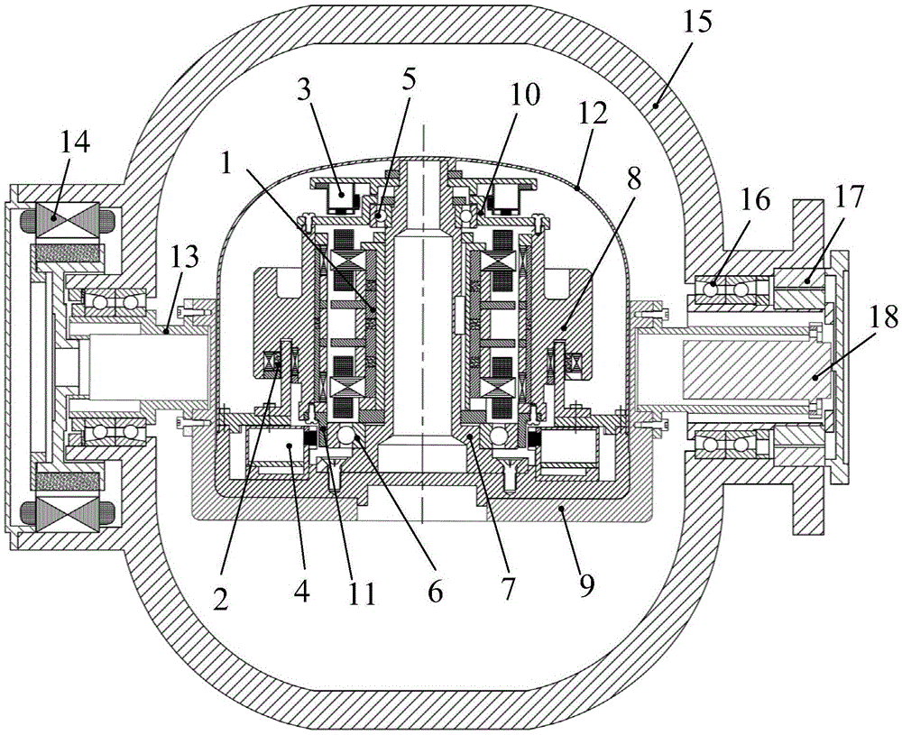 A four-degree-of-freedom single-frame magnetic levitation control moment gyroscope