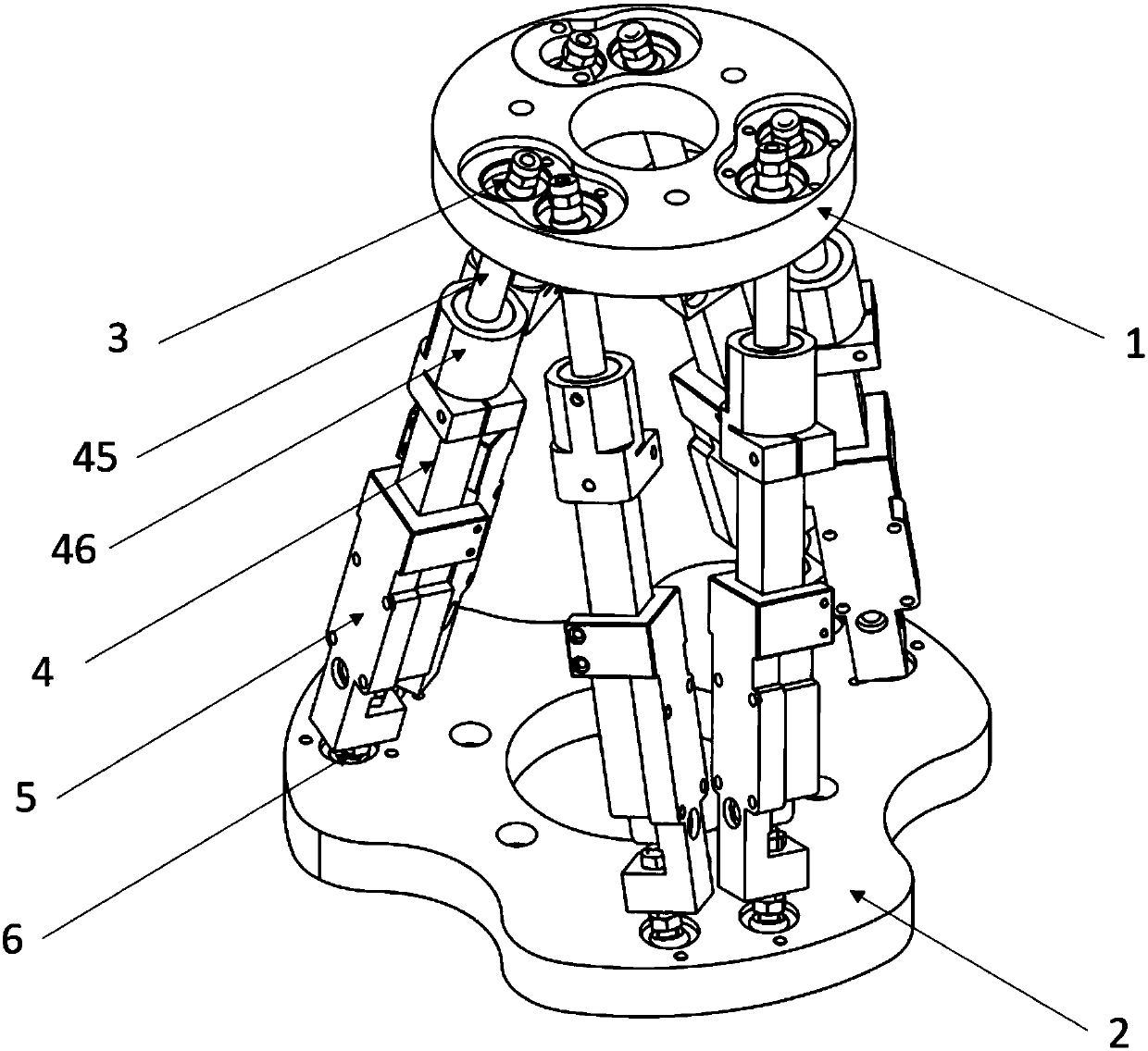 Six-freedom-degree parallel robot