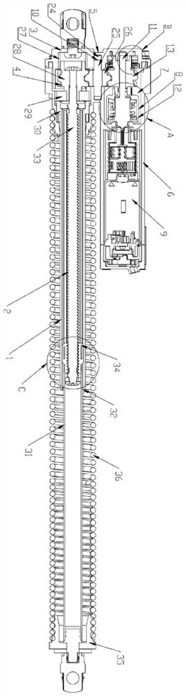 Electric supporting rod with overload protection function