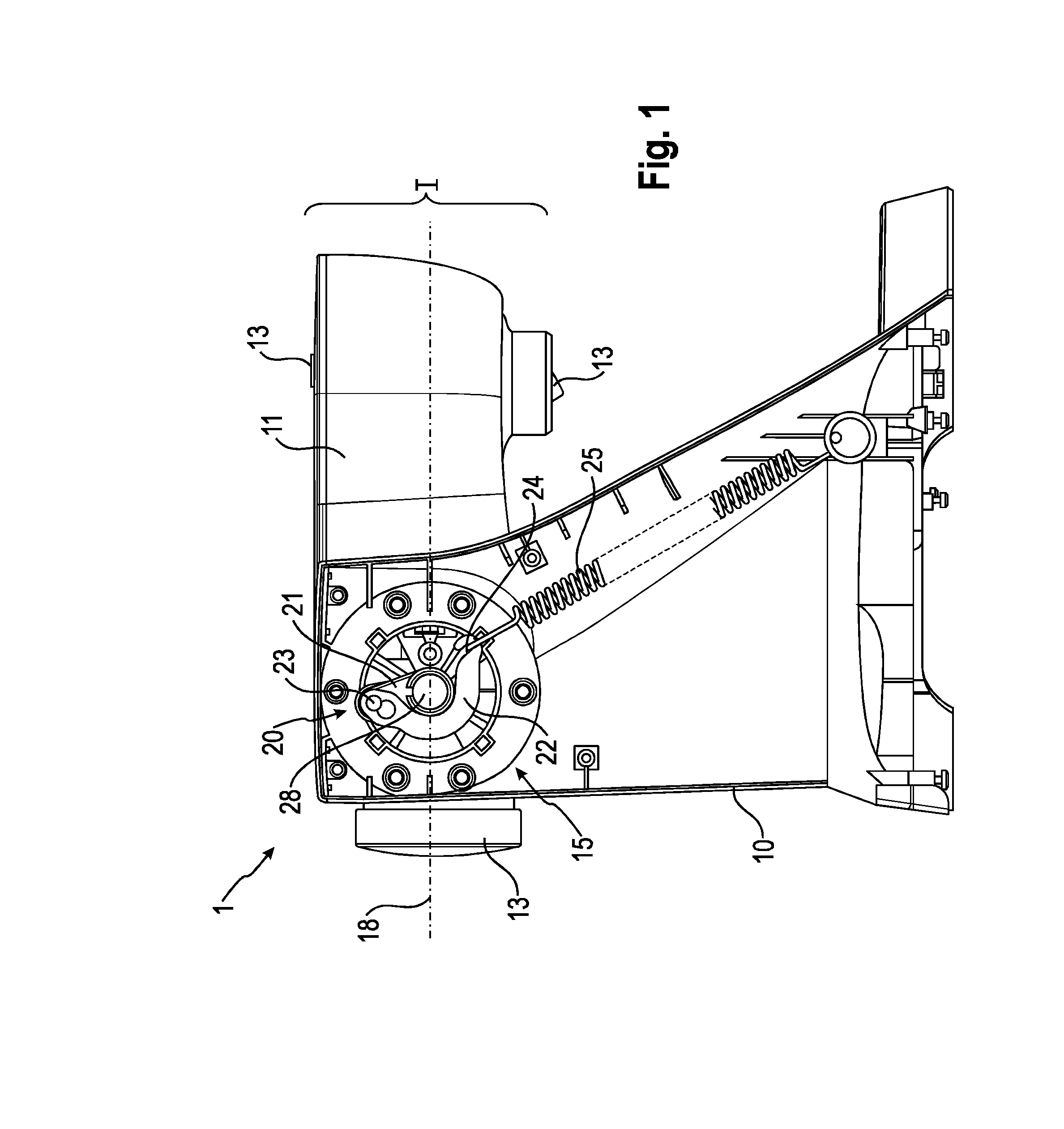 Kitchen appliance with a pivoting arm