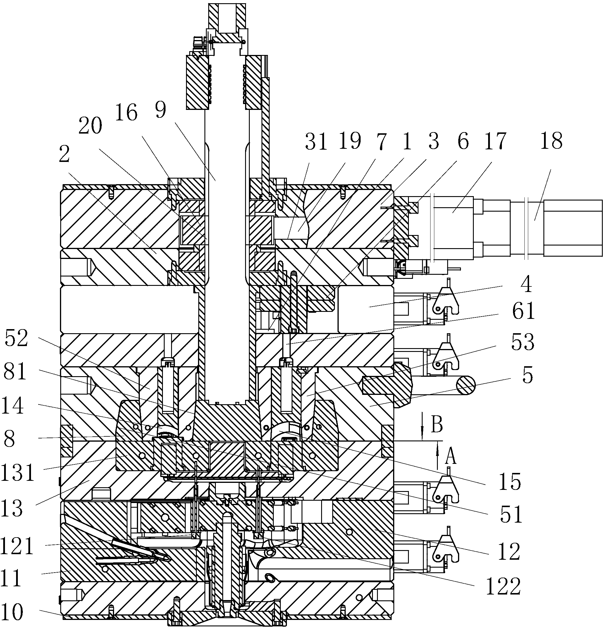 Lens injection molding mould and injection molding method