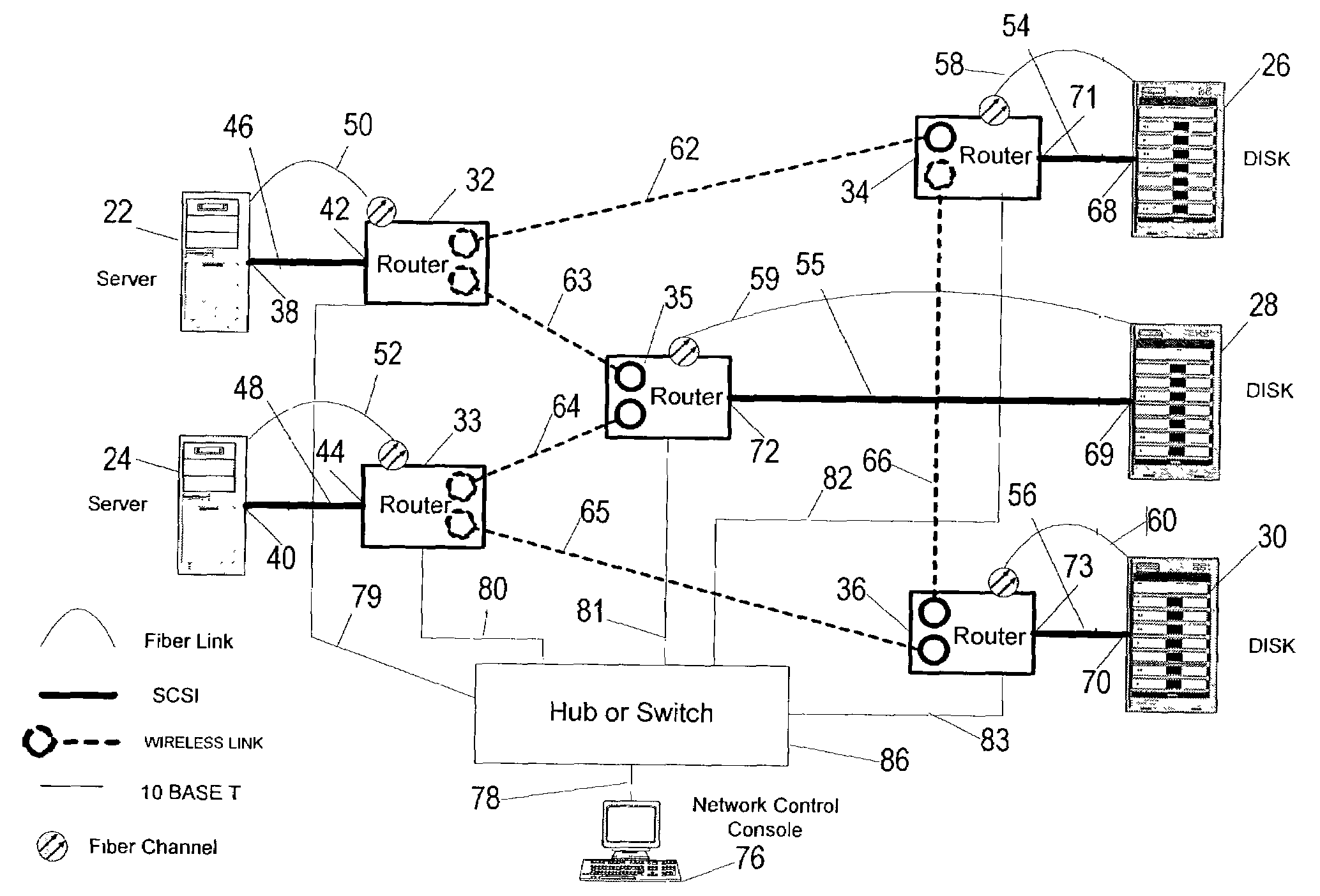 Agile digital communication network with rapid rerouting