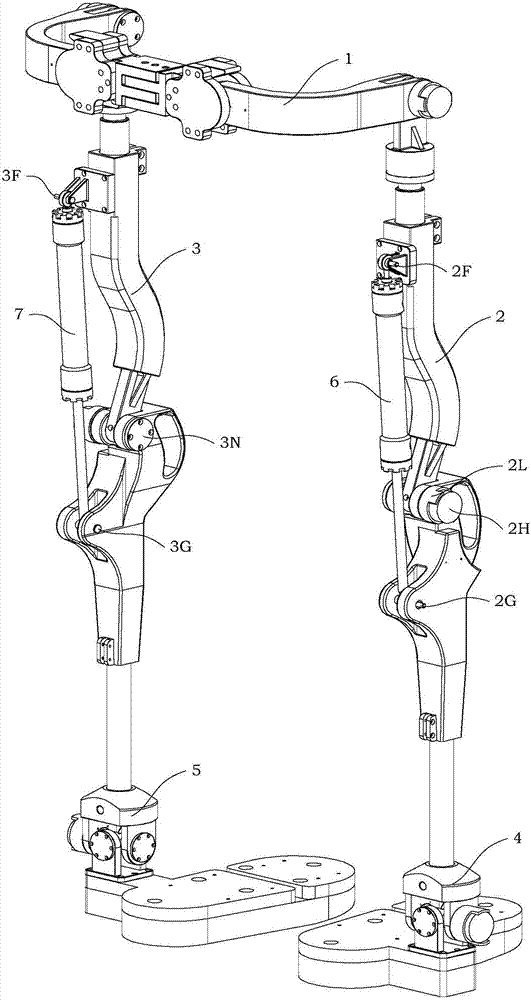A foot device with ankle joint parameter measurement suitable for exoskeleton-assisted support robots