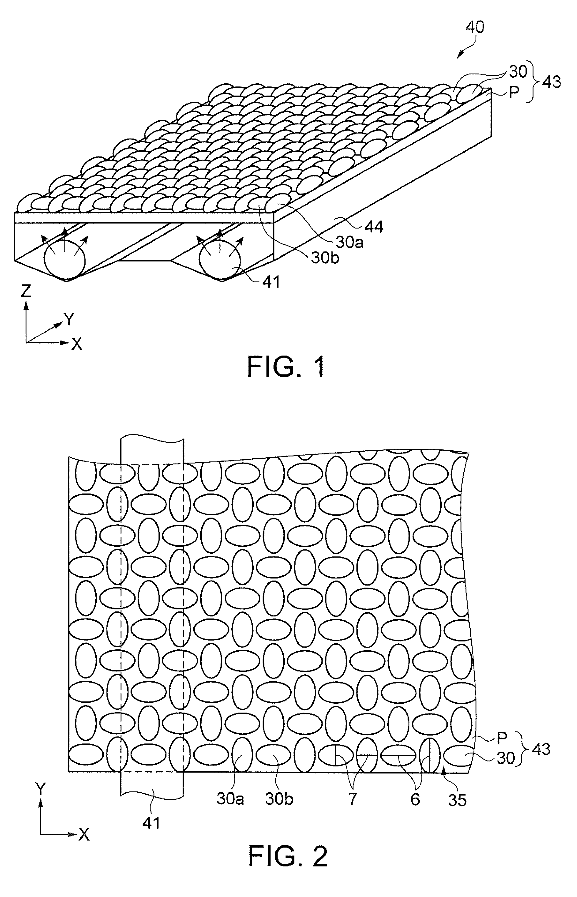 Manufacturing method of backlight unit, and backlight unit, electro-optic device, and electronic apparatus