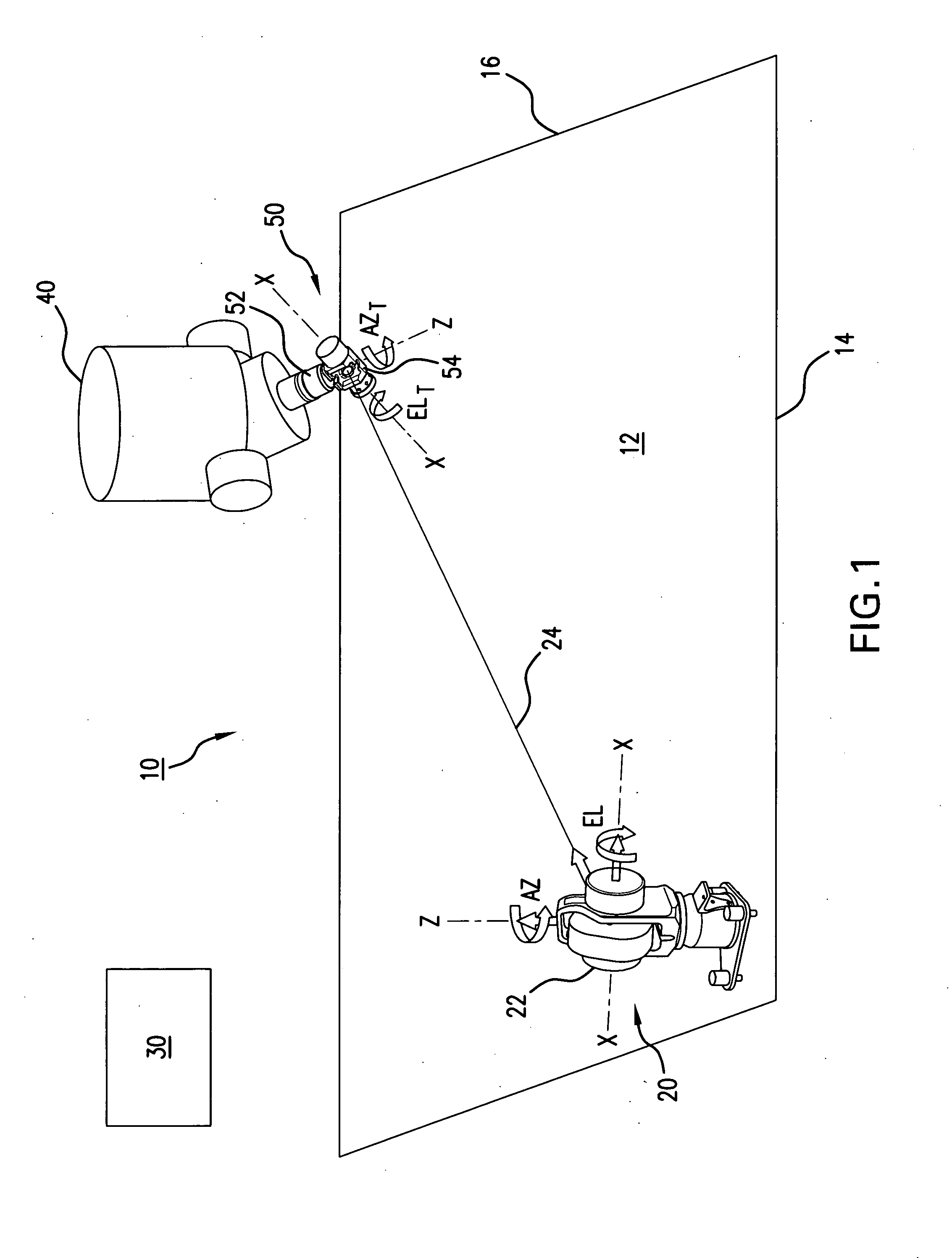 Volumetric error compensation system with laser tracker and active target