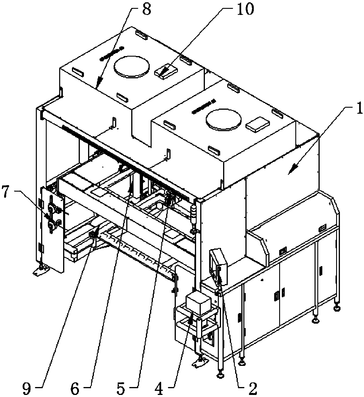 Automatic photomask multifunctional overturn inspection machine