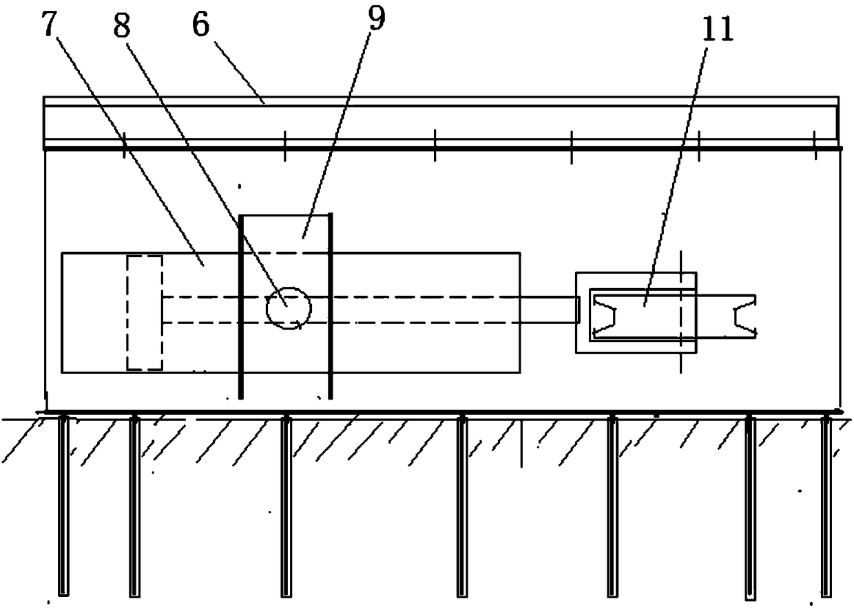 Tensioning and fixing method and device for mining endless rope winch tail wheel system
