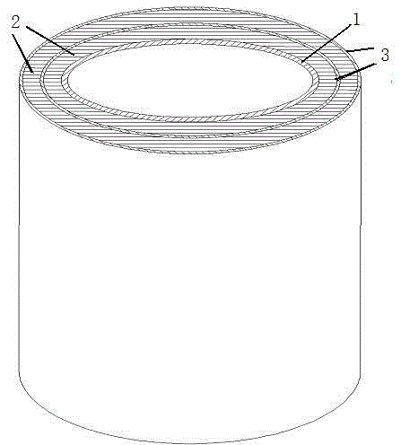 Preparation method of low-density carbon/carbon composite cylindrical material