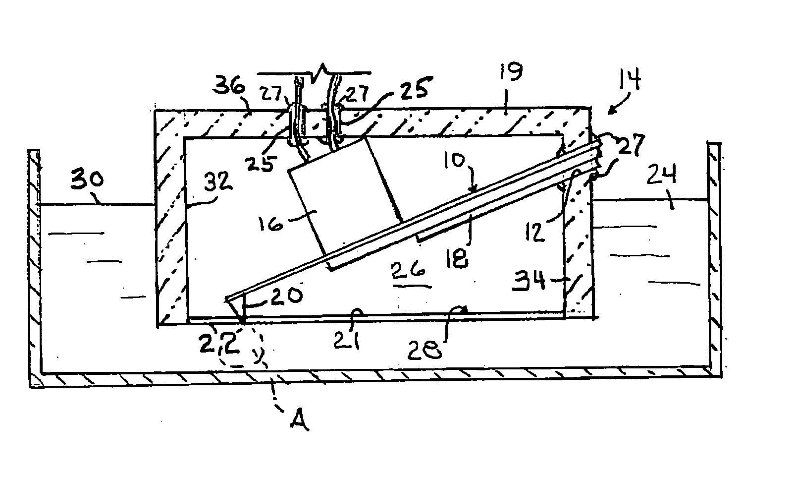 Atomic force microscope tip holder for imaging in liquid