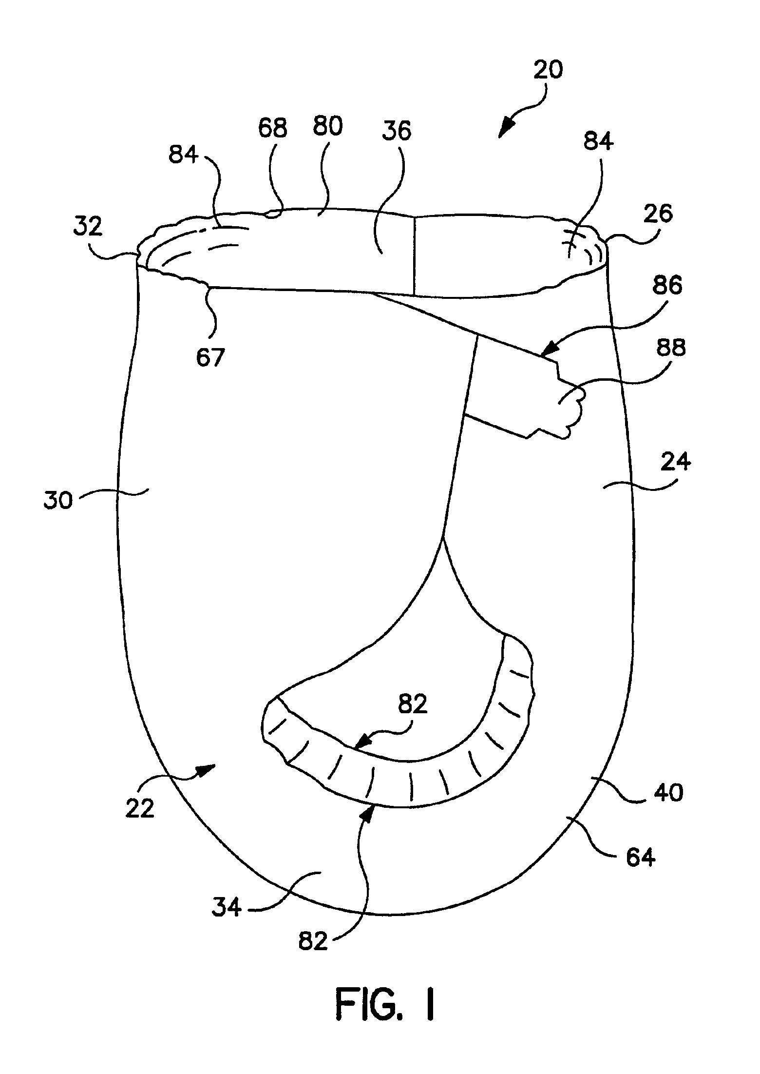 Independence of components in absorbent articles