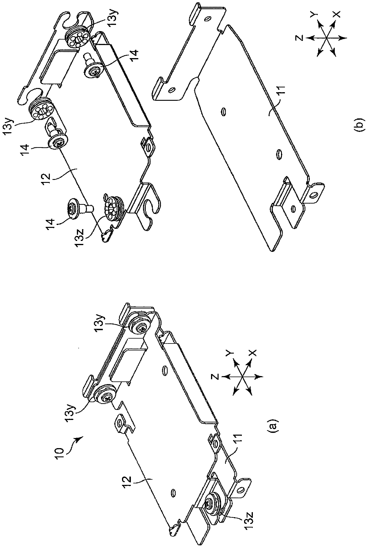 hdd holding device, hdd unit and information processing equipment