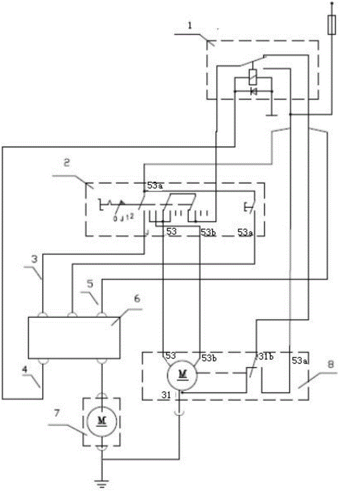 Novel windscreen wiper intermittent control system and control method thereof