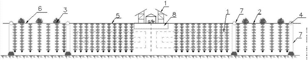 Floating type temporary in-situ purification device for sewage draining exits of riverway