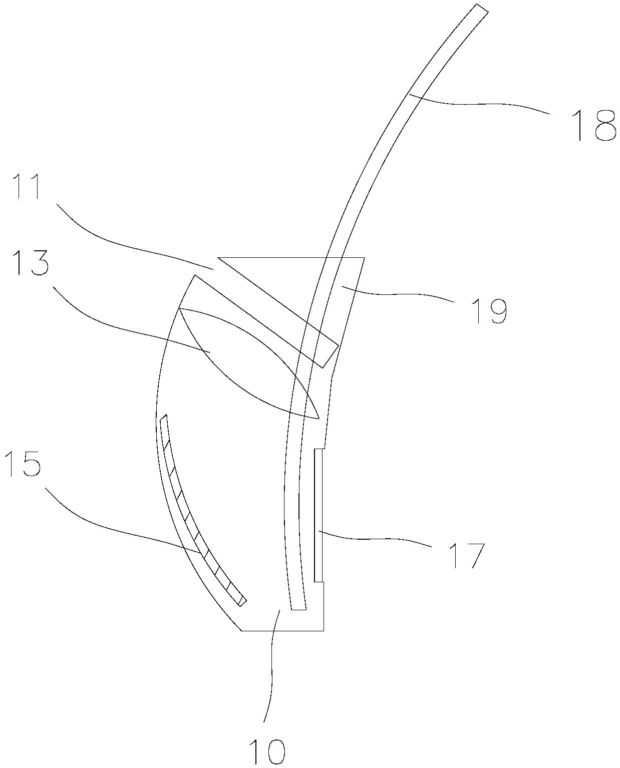Flip type large-view-angle moving-end virtual-reality head-mounted display device