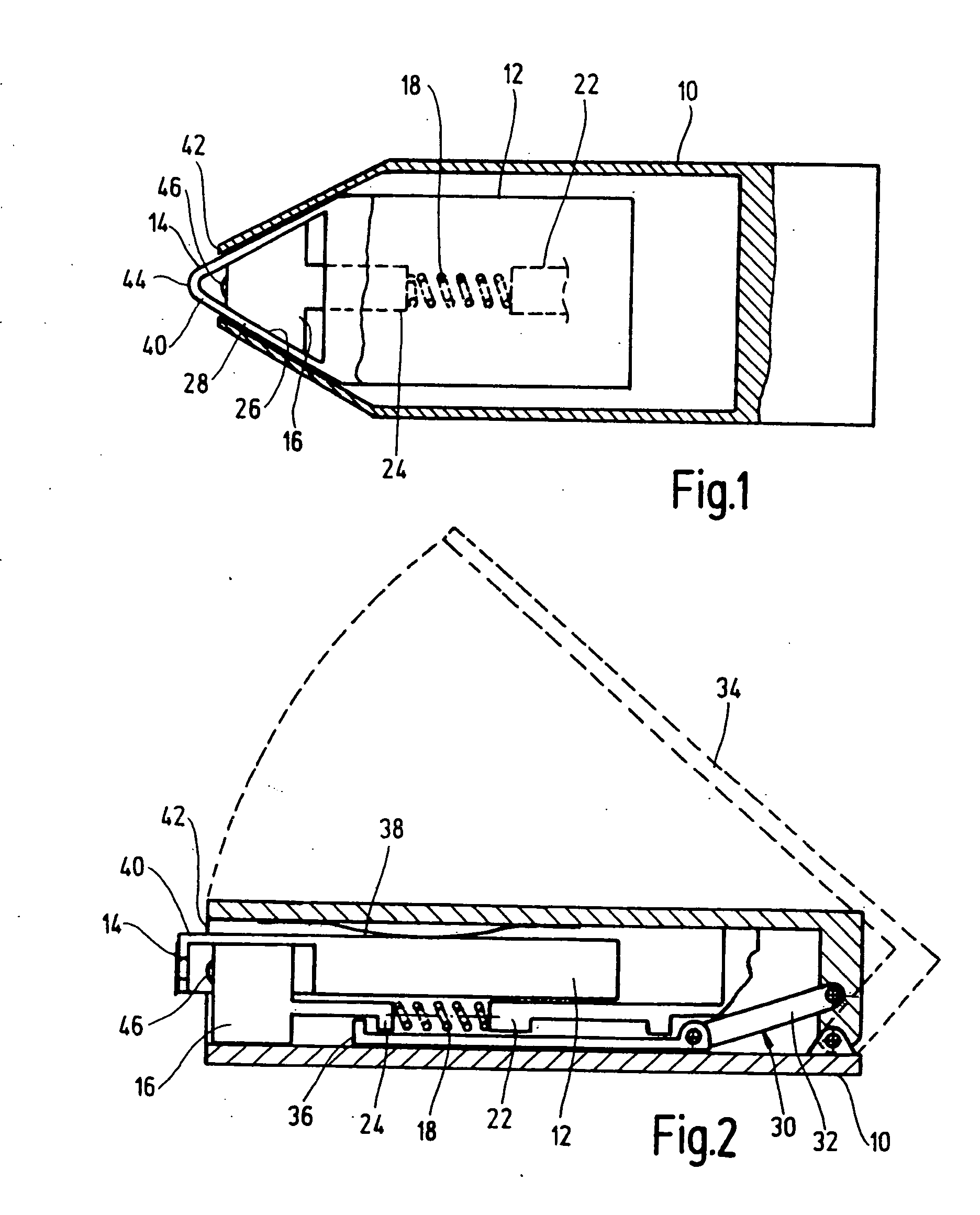 Manual device for examining a body fluid