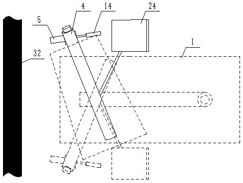 Mobile spraying device for wall body