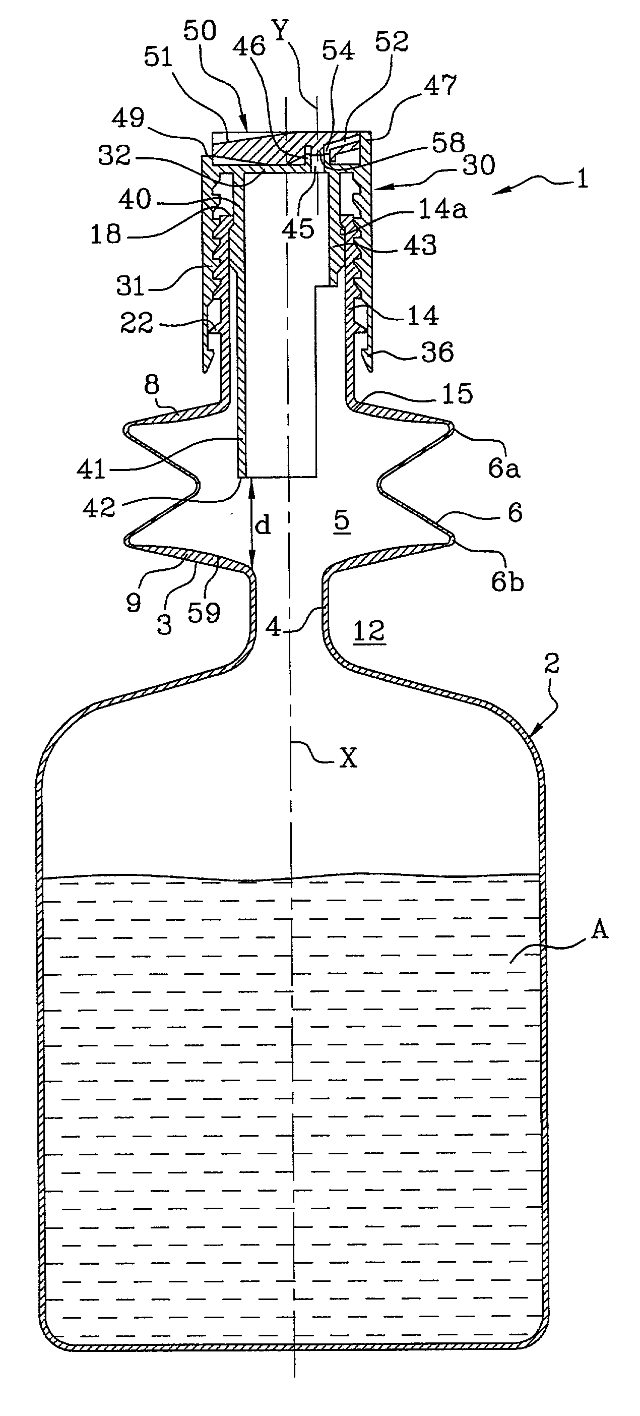 Packaging and dispenser device enabling variable quantities to be dispensed