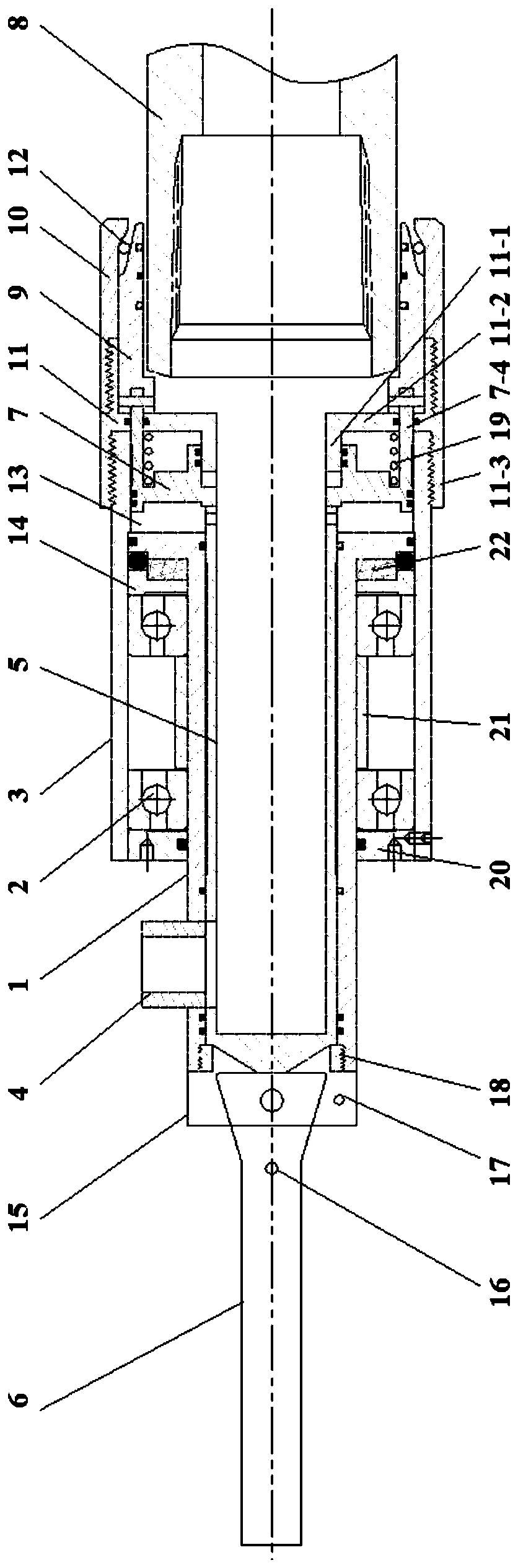 Clamping claw type water supply device and construction method thereof