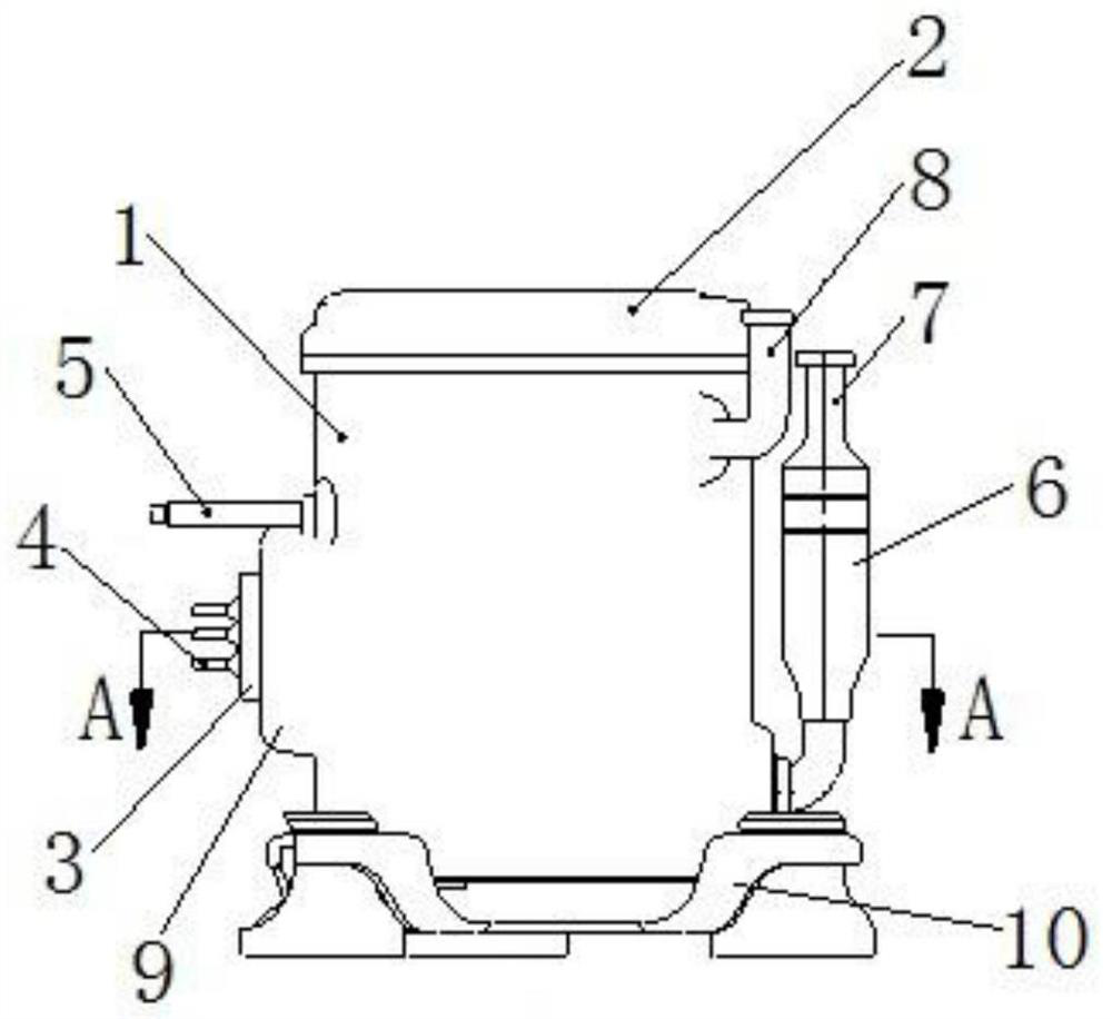 Rotor compressor in side plug wiring mode