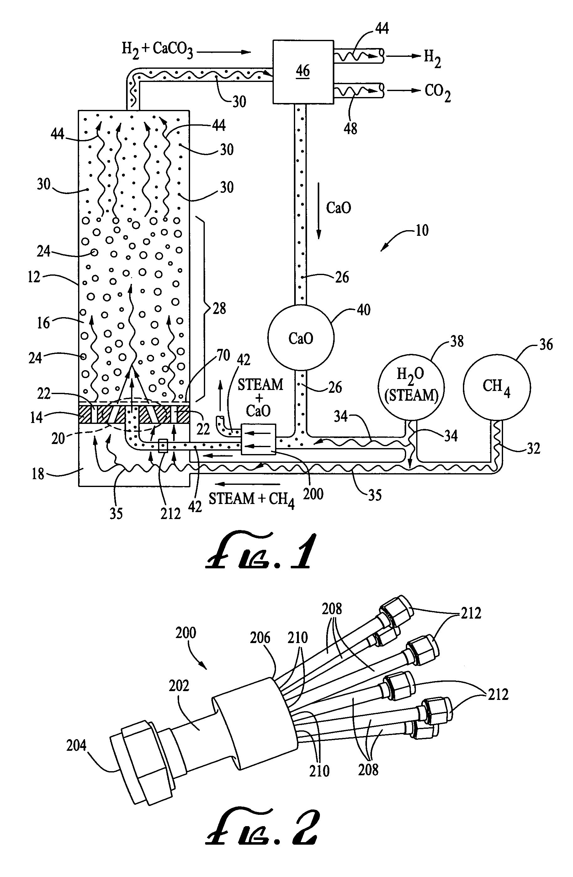 Two phase injector for fluidized bed reactor