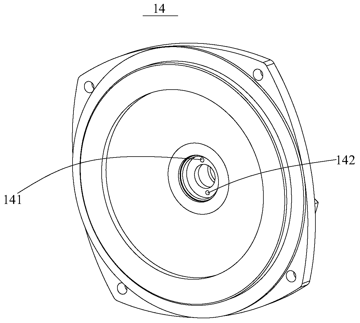 Water-cooling single-end-face mechanical sealing structure and working method thereof