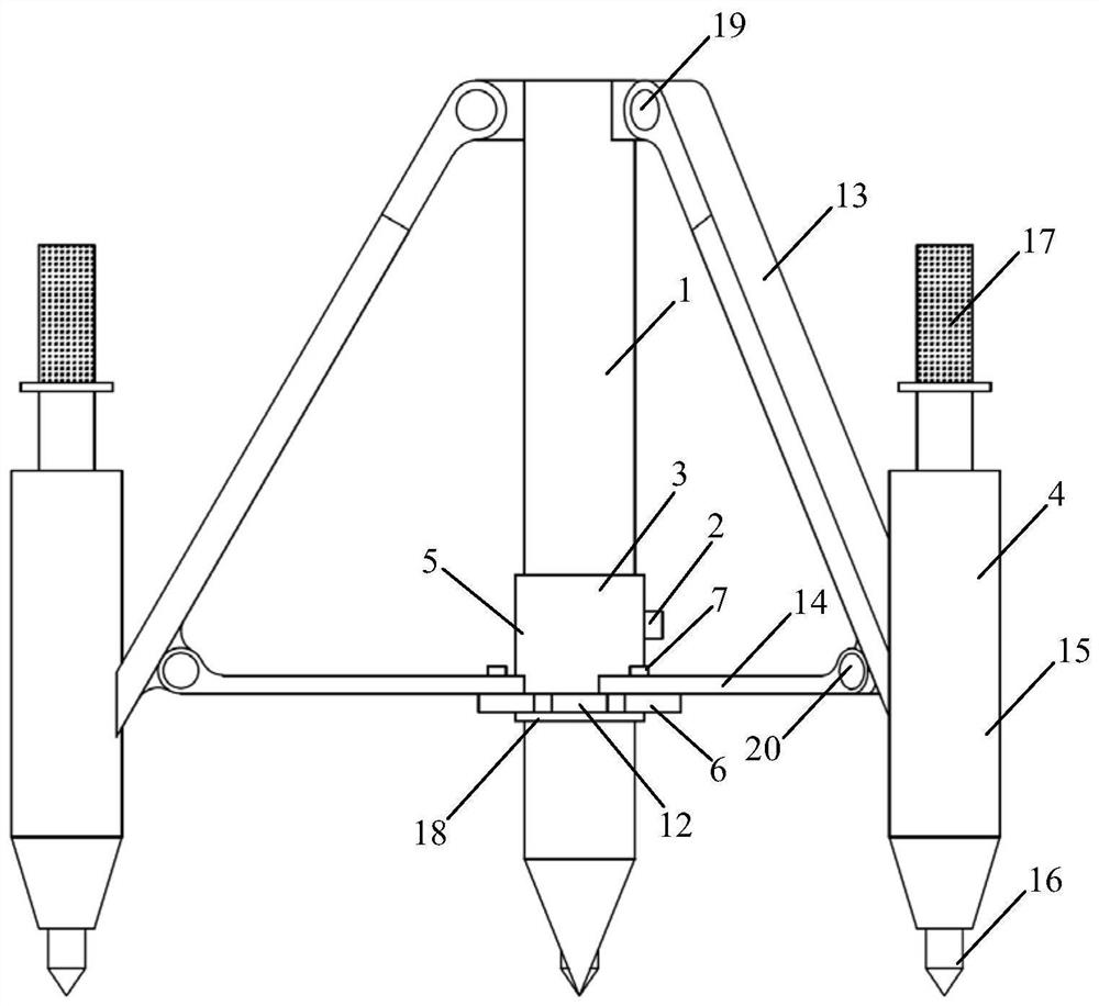 Auxiliary leveling device for small prism of total station