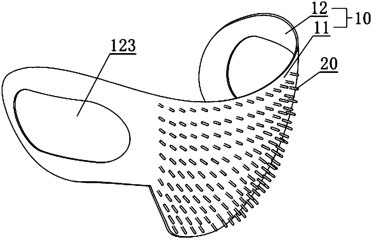 Hair combing device worn on face