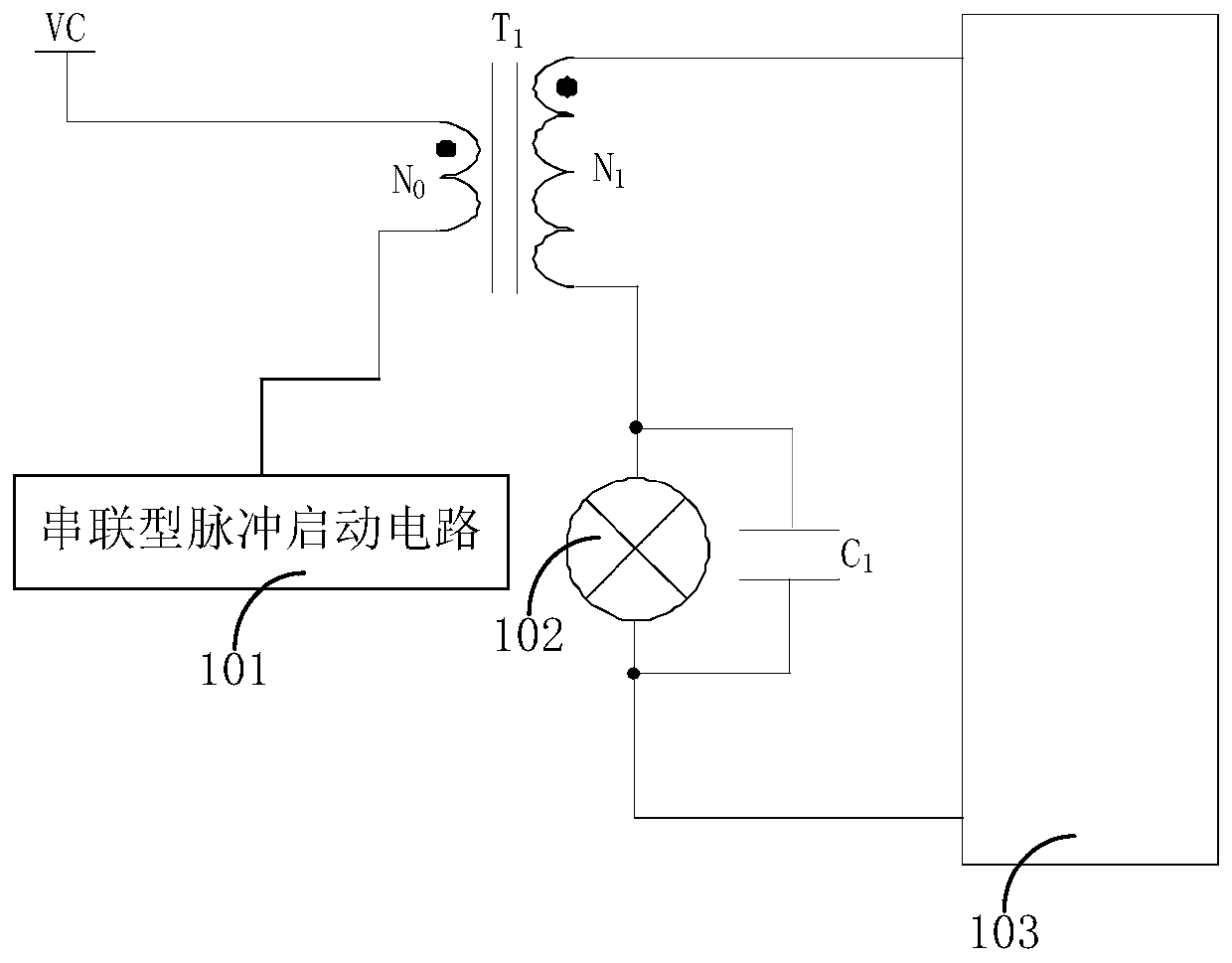 A voltage output circuit, a drive circuit, and a switching power supply