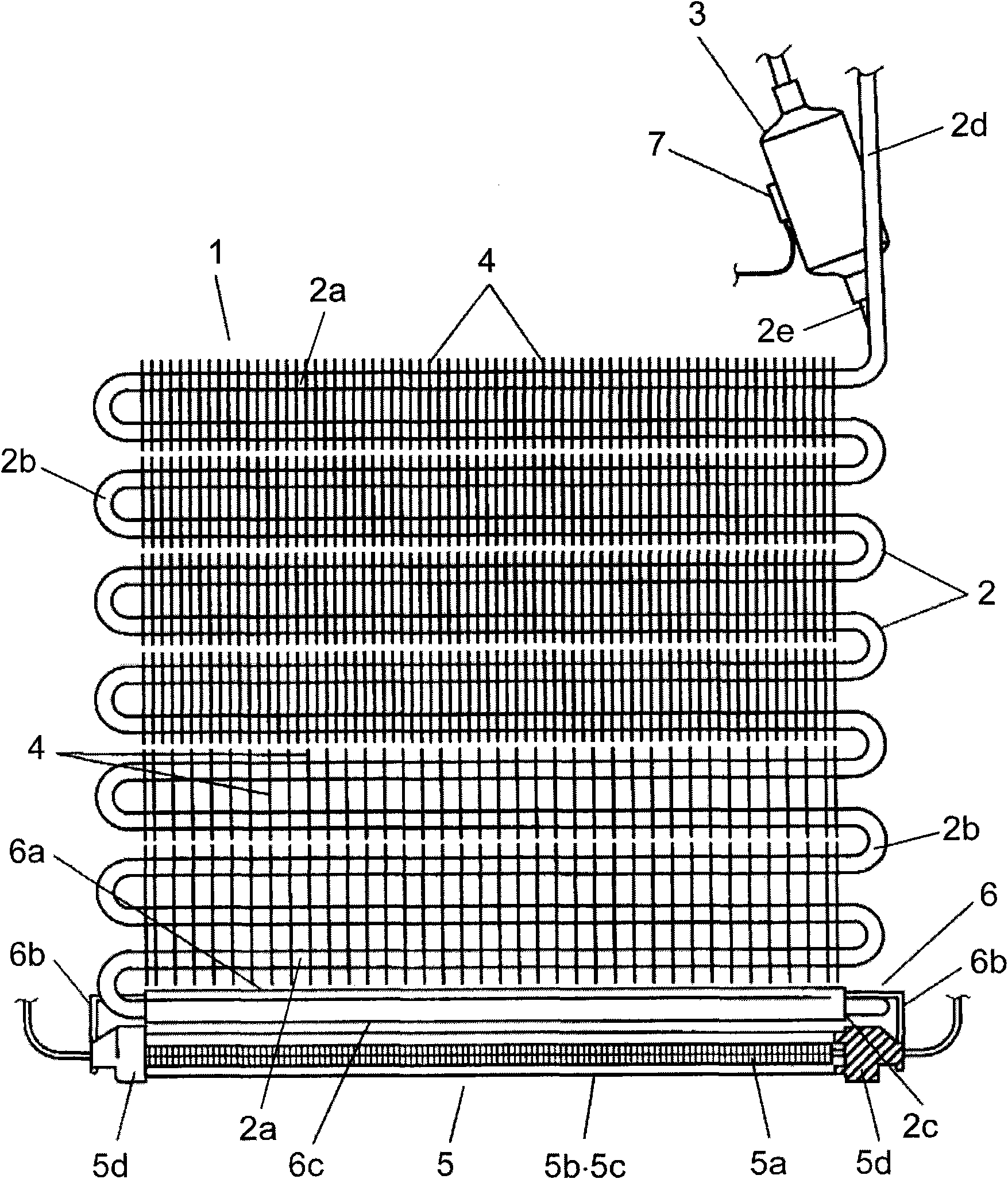 Cooler with defrosting heater, and object storage device