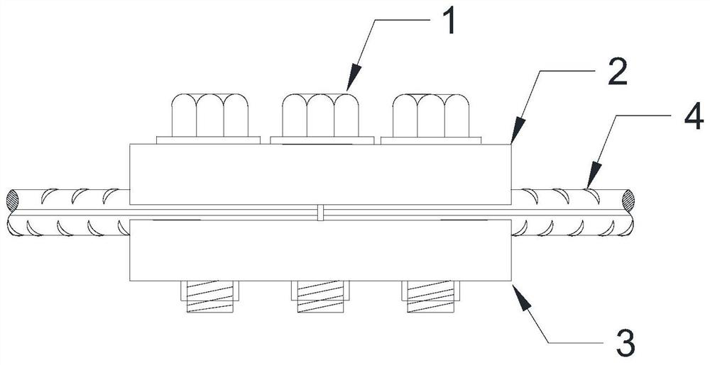 Detachable fabricated type prefabricated floor slab steel bar connecting device, structure and method