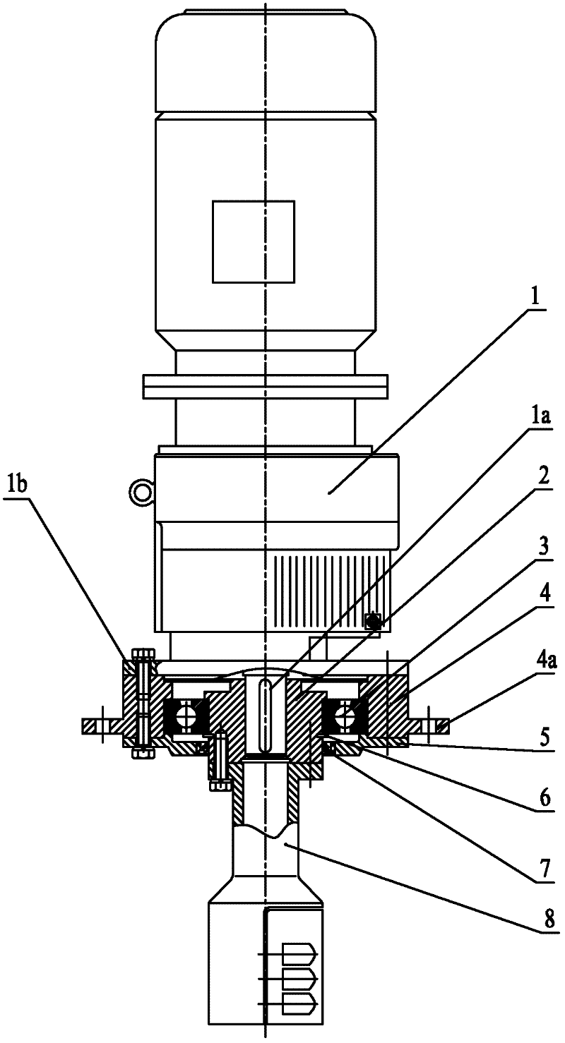 Loading plate of reduction gear used for mixing
