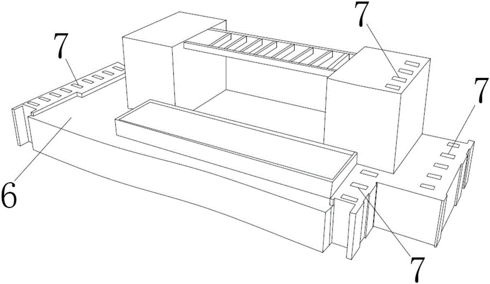 Pushing-sliding installation device and method for sail type box steel beam
