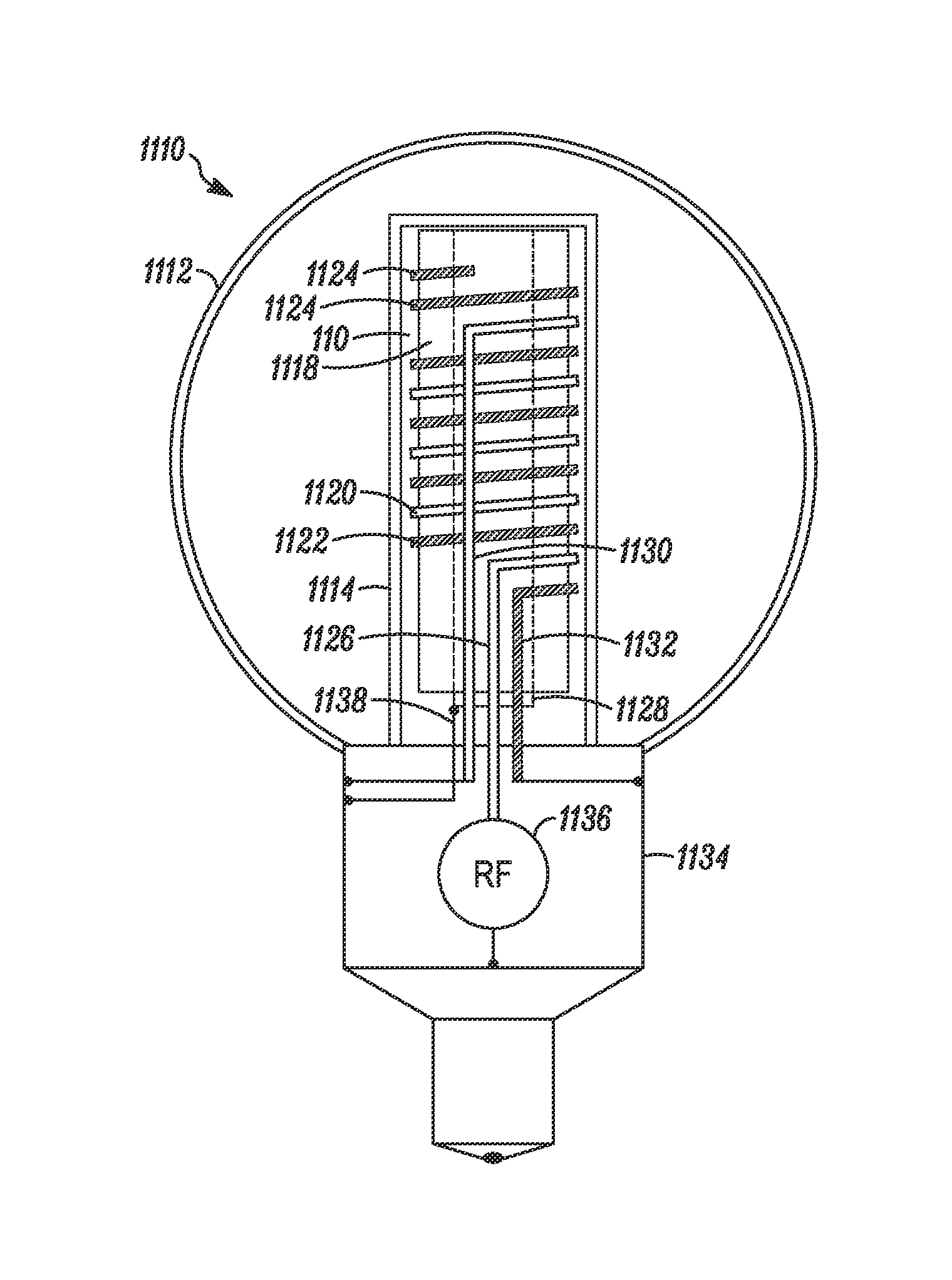 RF coupler stabilization in an induction RF fluorescent light bulb