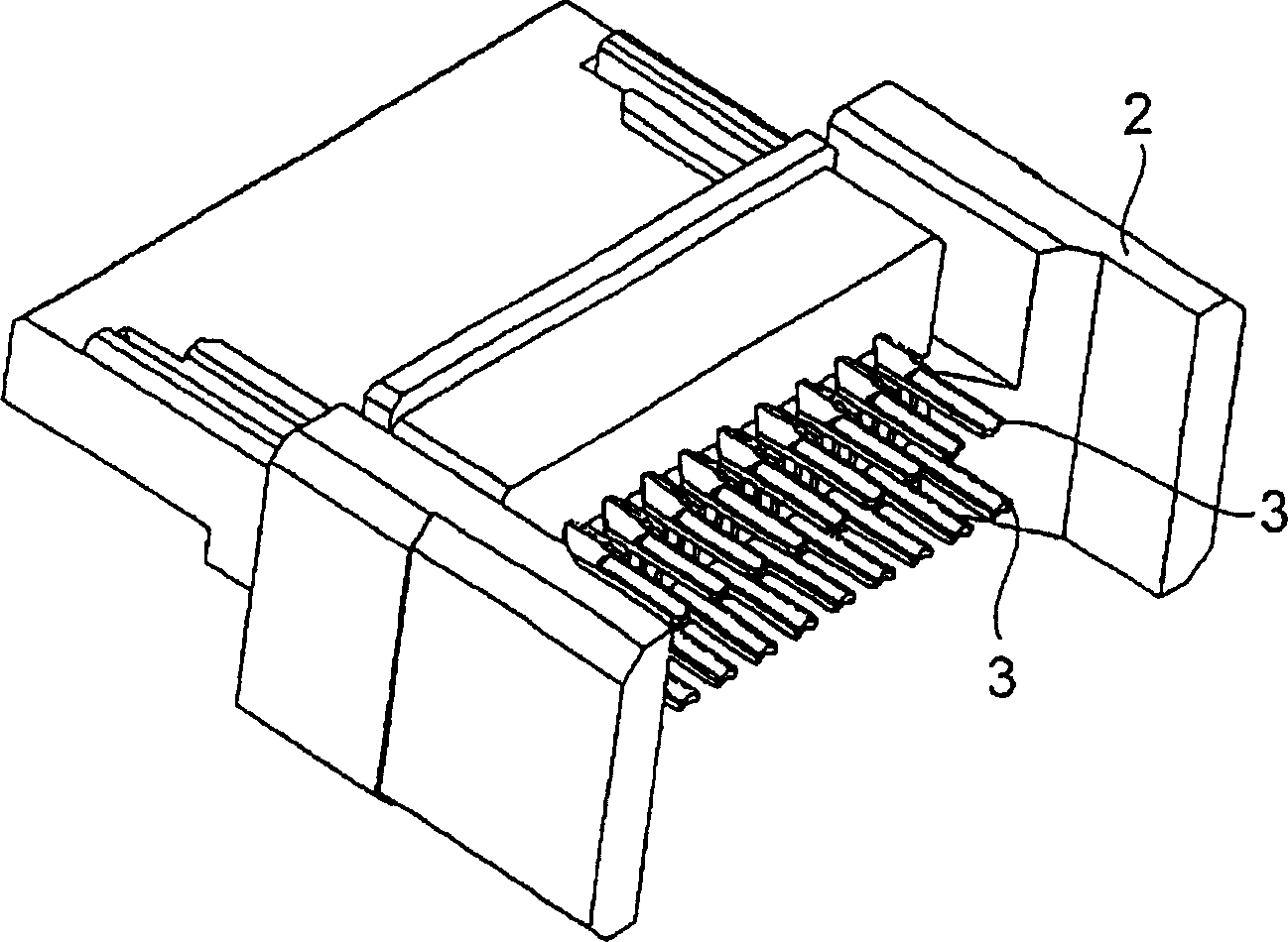 Contact holding structure of connector
