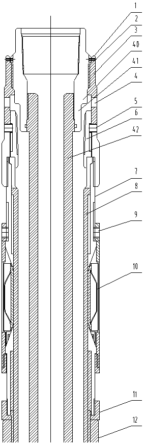 Ball-throwing type layered sand control process pipe column and method thereof