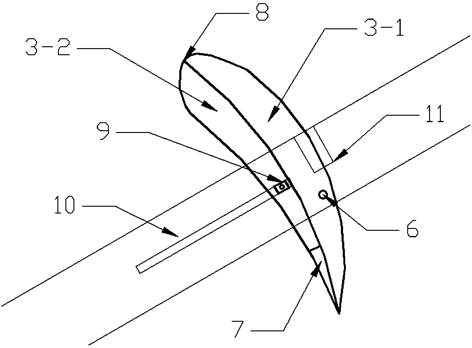Double-half-vane type low-speed starting lift-to-drag interconversion type wind rotor system of vertical-axis wind turbine