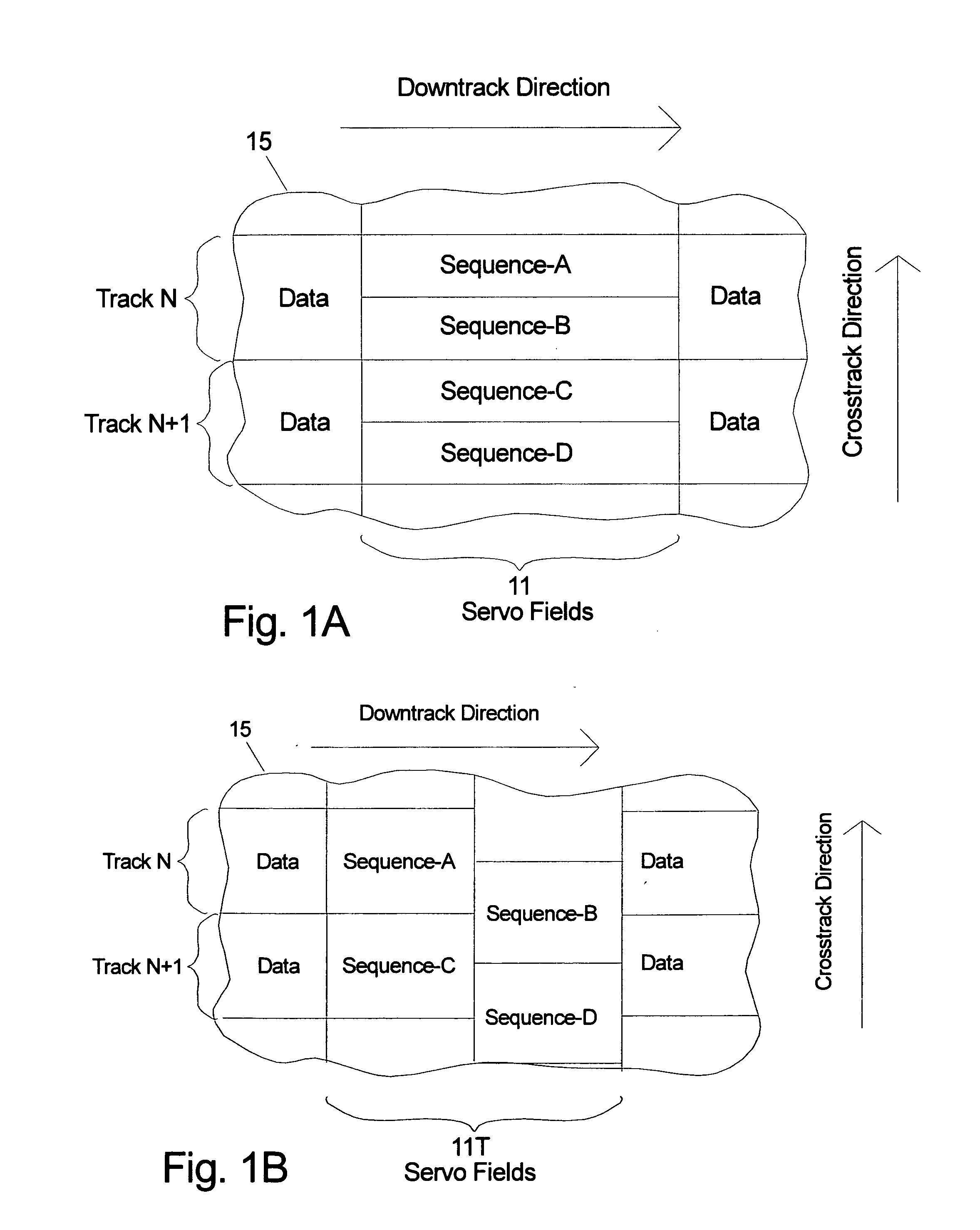 Information storage device with multiple-use fields in servo pattern
