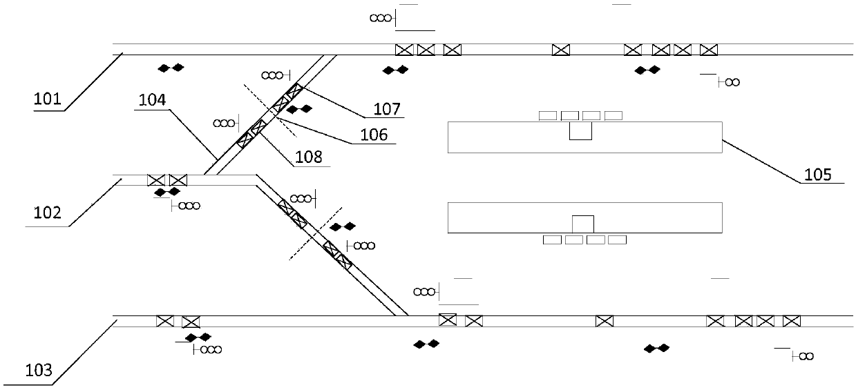 Method and system for simulating trackside device of interconnected crossover line