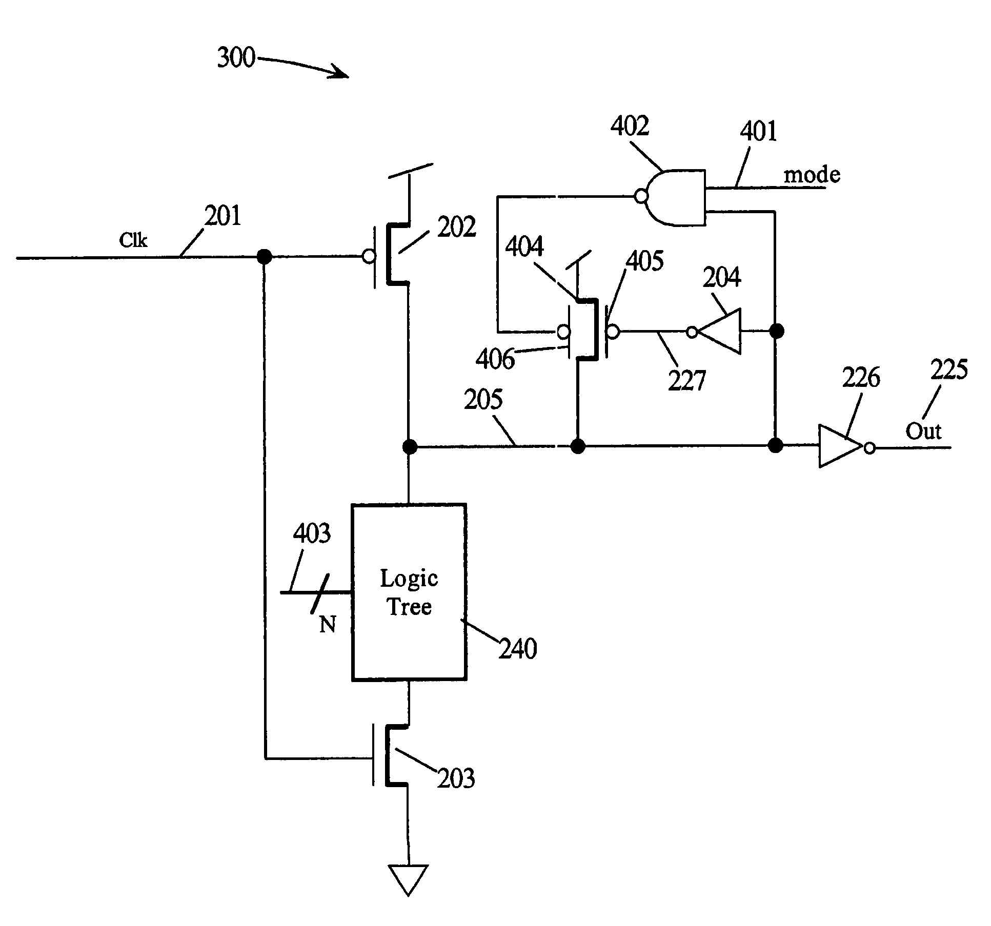 Dual gate transistor keeper dynamic logic