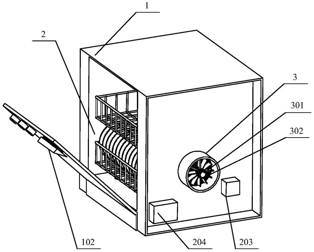 Efficient energy-saving drying system for dish washing machine and control method of efficient energy-saving drying system