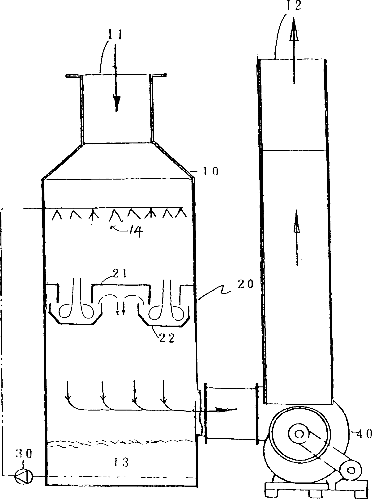 Composition of baffle for generating vortex liquid state flow or vortex l combustive flow