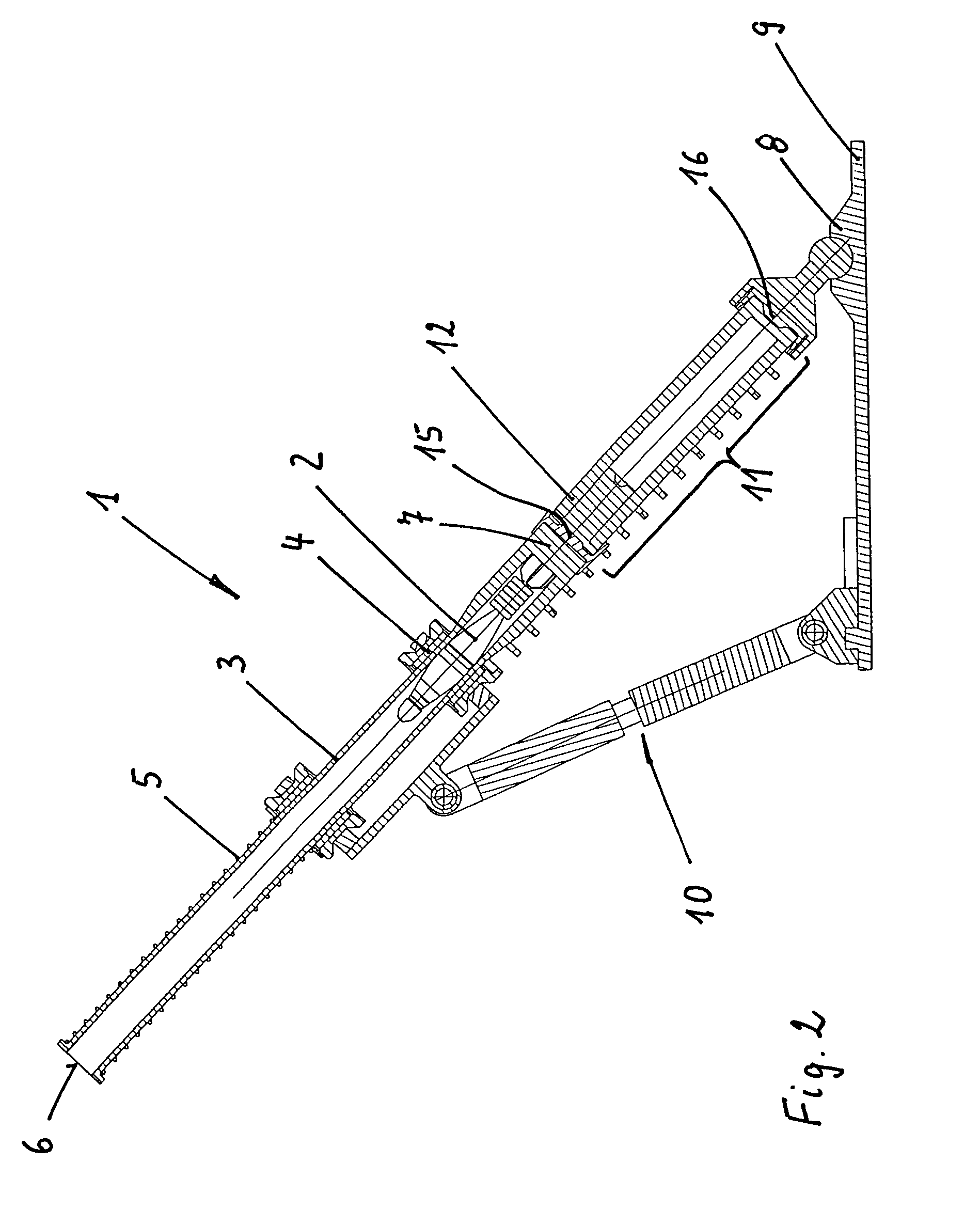 Weapon with recoil and braking device, damping this recoil