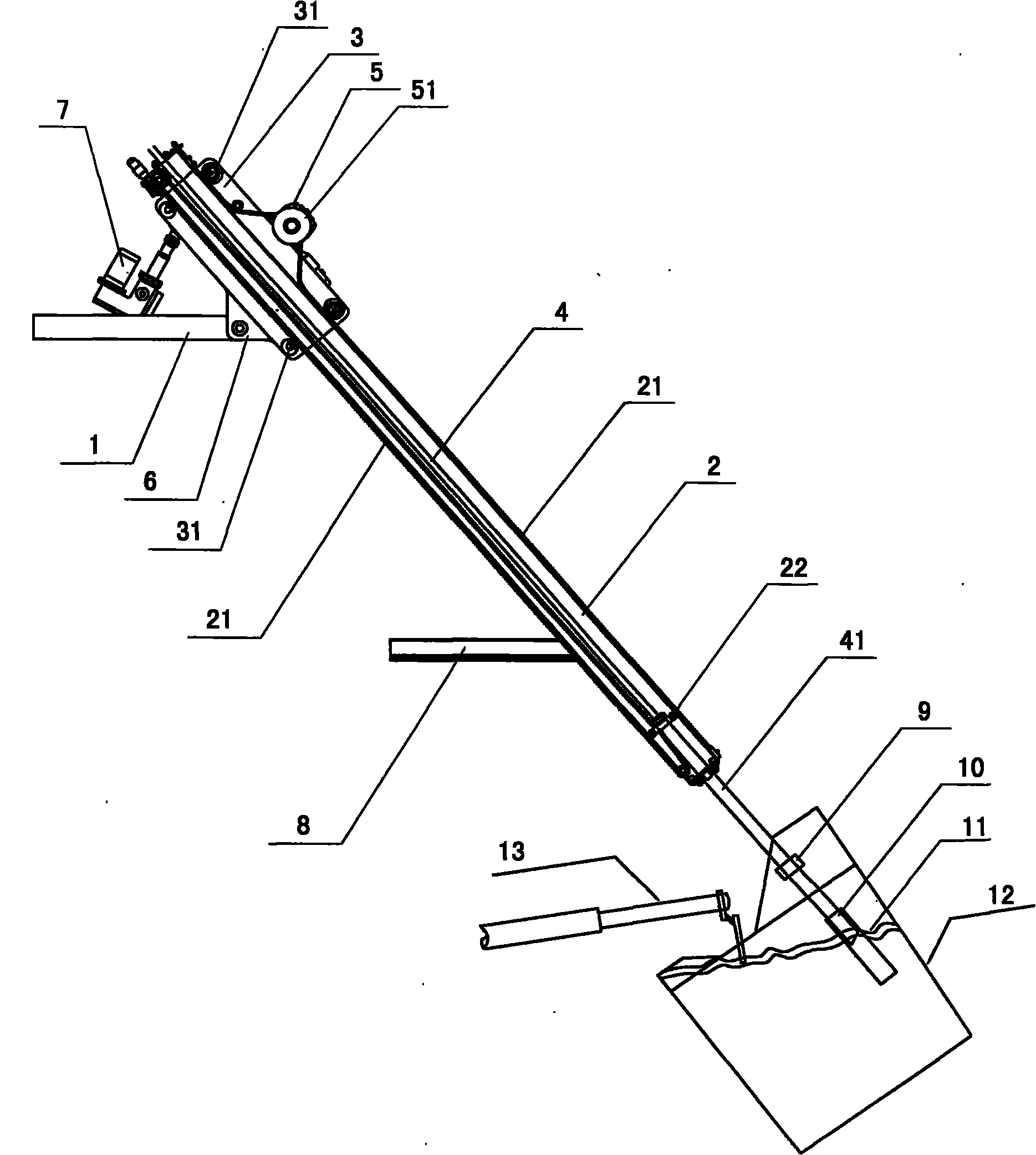 Gas-blowing and slag-removing device and slag-removing method