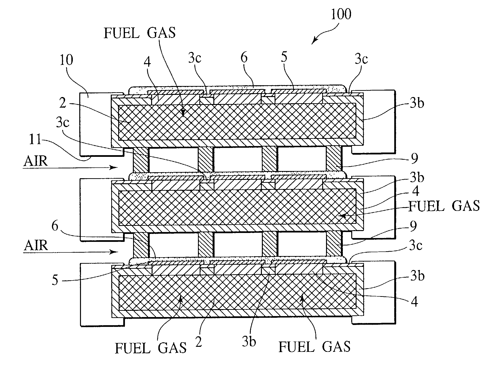 Cell plate structure for fuel cell, manufacturing method thereof and solid electrolyte type fuel cell